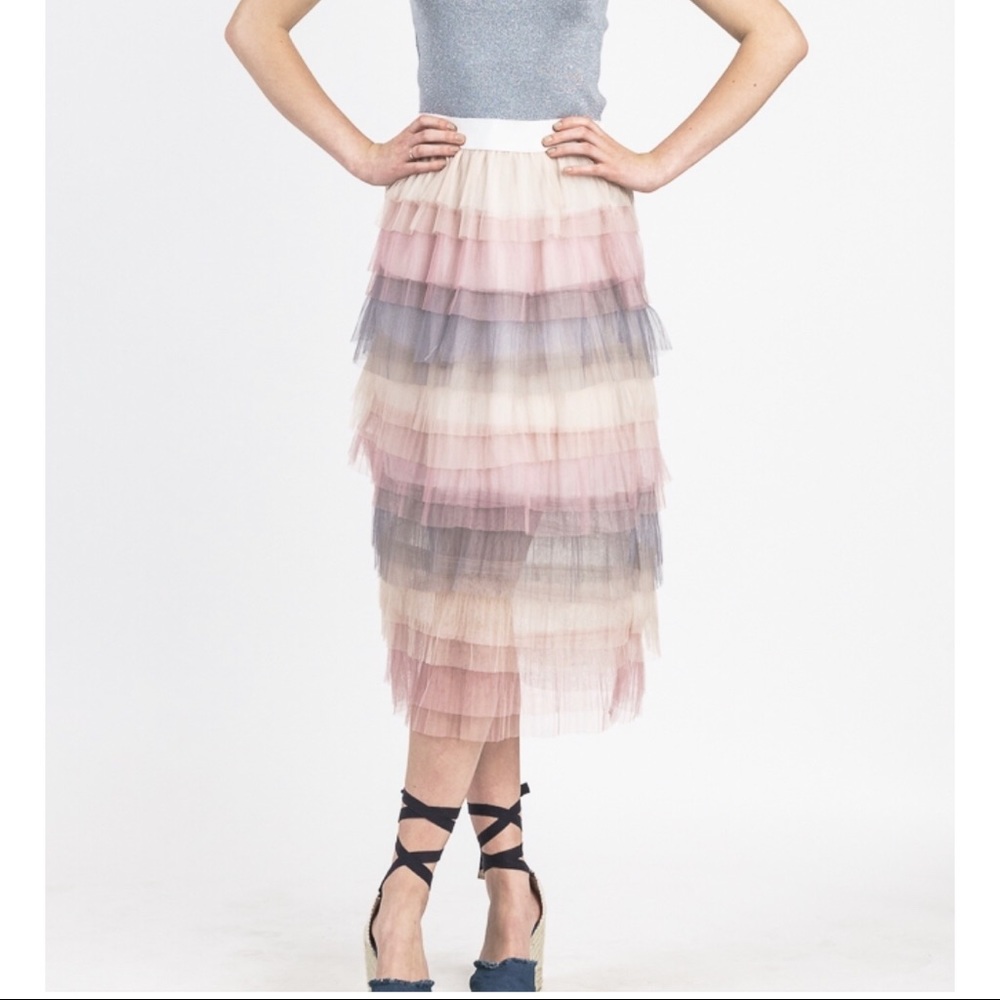 Beautiful multicolored tiered skirt